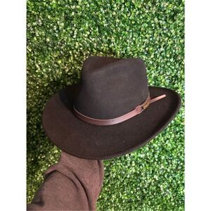 Biltmore Outback 100% Wool Black Hat Sz Large